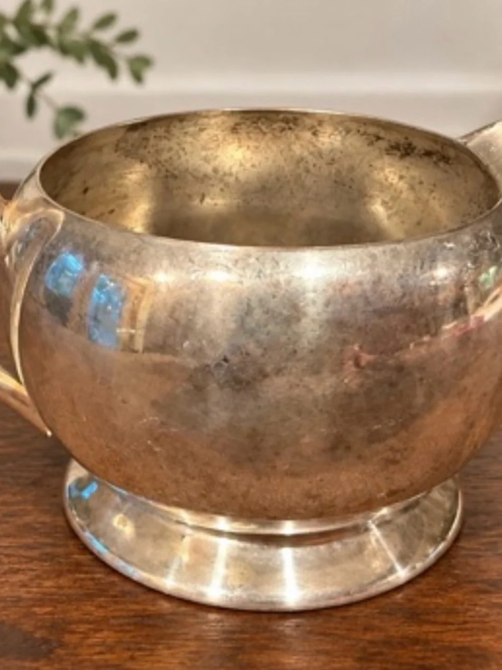 Vintage Academy Silver on Copper Creamer Pitcher Footed Serving Piece